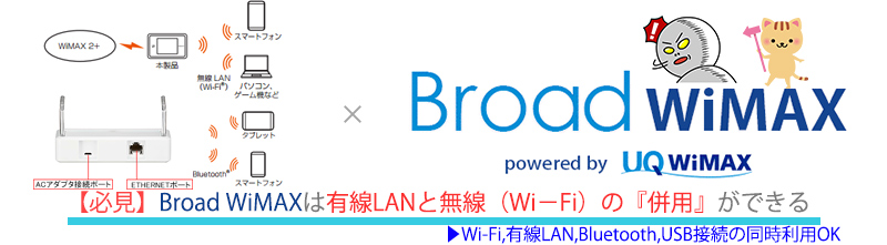 必見 Broad Wimaxは有線lanと無線 Wi Fi の併用ができる Broad Wimax Fan