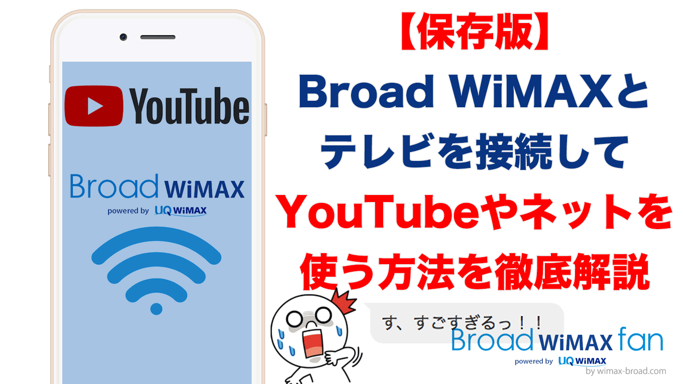 保存版 Broad Wimaxとテレビを接続してyoutubeやネットを使う方法 Broad Wimax Fan